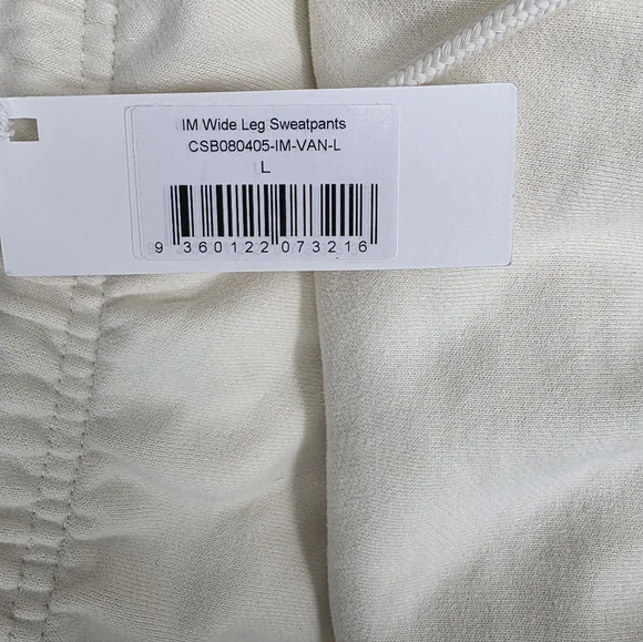 CSB - Wide Leg Sweatpants - Vanilla - Picture 7 of 7